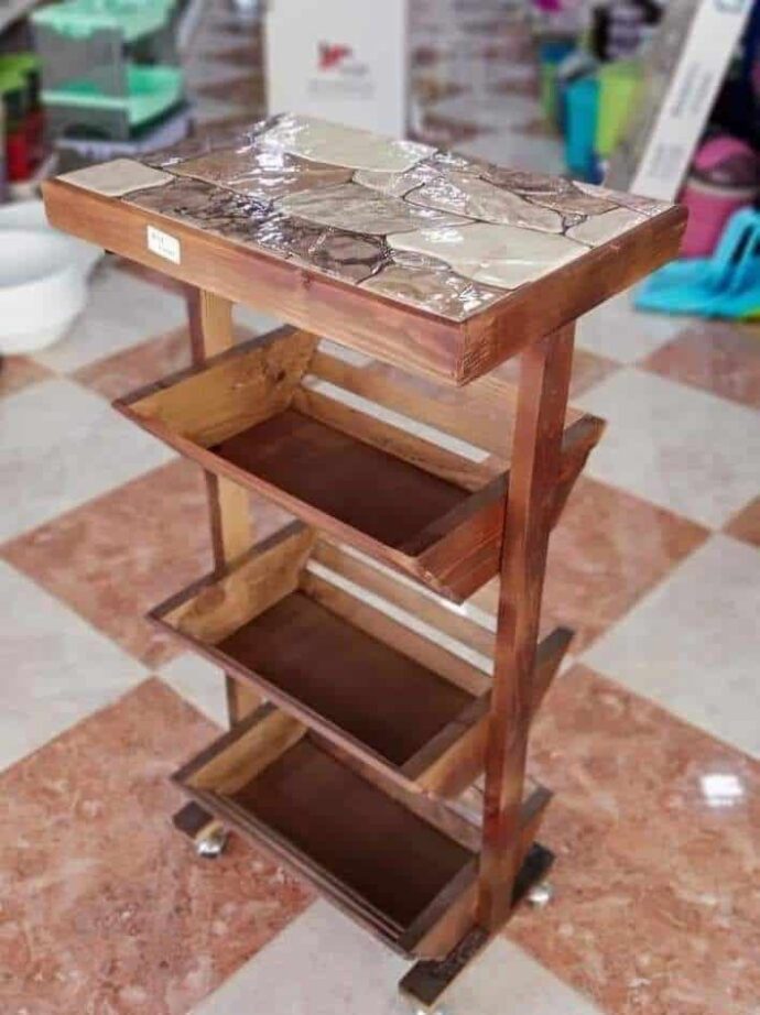 ⁦سلة الفواكه الخشبية ثلاثية الطوابق⁩ - الصورة ⁦12⁩
