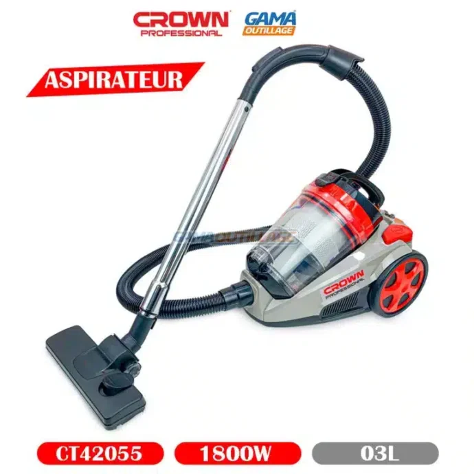 ⁦ASPIRATEUR 03L 1800W CROWN⁩ - الصورة ⁦10⁩